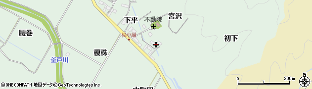 福島県いわき市渡辺町松小屋（宮沢）周辺の地図