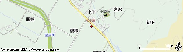 福島県いわき市渡辺町松小屋（榎株）周辺の地図