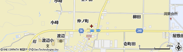 福島県いわき市渡辺町田部（仲ノ町）周辺の地図