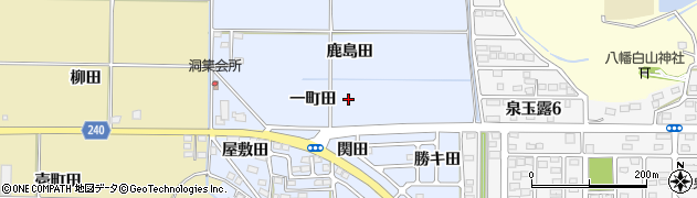 福島県いわき市渡辺町洞（一町田）周辺の地図