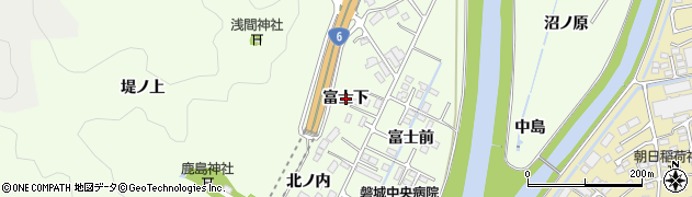 福島県いわき市小名浜南富岡（富士下）周辺の地図