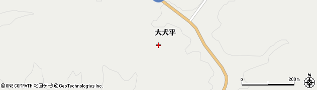 福島県鮫川村（東白川郡）青生野（大犬平）周辺の地図