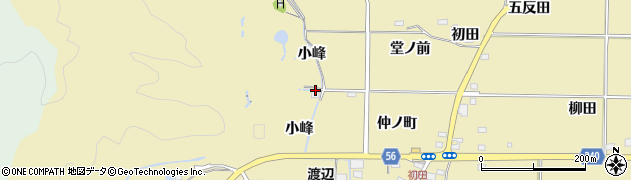 福島県いわき市渡辺町田部（小峰）周辺の地図