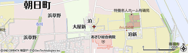 富山県朝日町（下新川郡）泊新周辺の地図