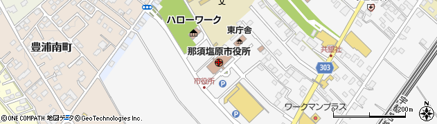 栃木県那須塩原市周辺の地図