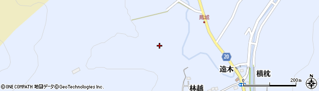 福島県いわき市山田町林越周辺の地図