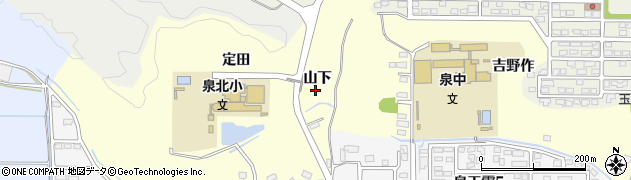 福島県いわき市泉町玉露山下周辺の地図