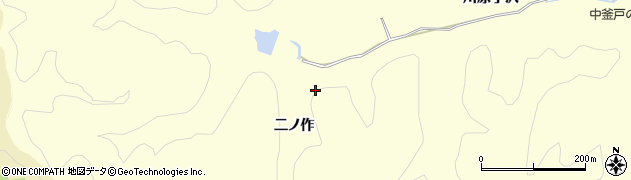 福島県いわき市渡辺町中釜戸（二ノ作）周辺の地図