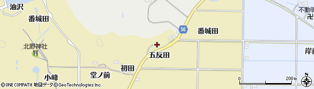 福島県いわき市渡辺町田部（番城田）周辺の地図