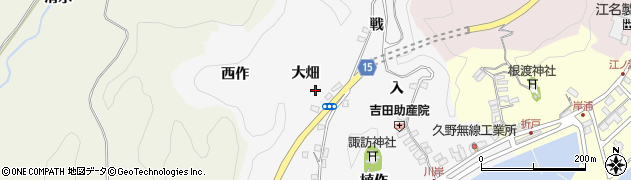 福島県いわき市中之作周辺の地図