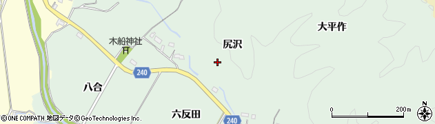 福島県いわき市渡辺町松小屋（尻沢）周辺の地図