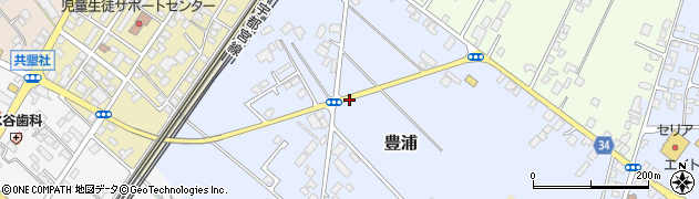 下豊浦周辺の地図