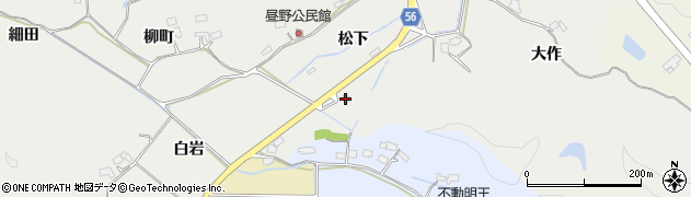 福島県いわき市渡辺町昼野（松下）周辺の地図
