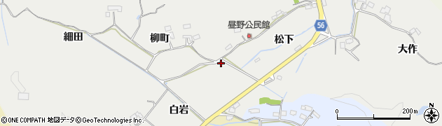 福島県いわき市渡辺町昼野周辺の地図