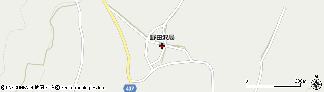 野田沢郵便局周辺の地図