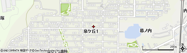 福島県いわき市泉ケ丘周辺の地図