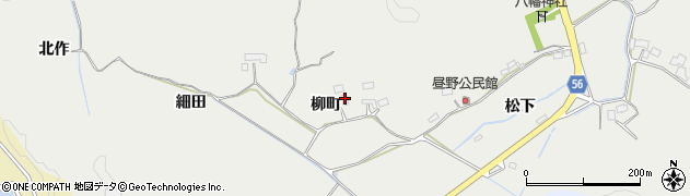 福島県いわき市渡辺町昼野（柳町）周辺の地図