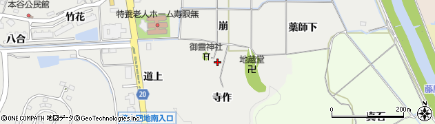 福島県いわき市泉町本谷（寺作）周辺の地図