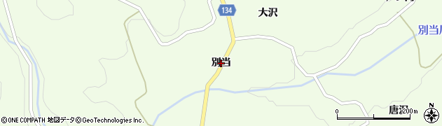福島県いわき市田人町黒田（別当）周辺の地図