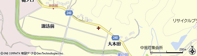 福島県いわき市渡辺町中釜戸周辺の地図