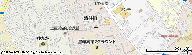 栃木県那須塩原市清住町周辺の地図