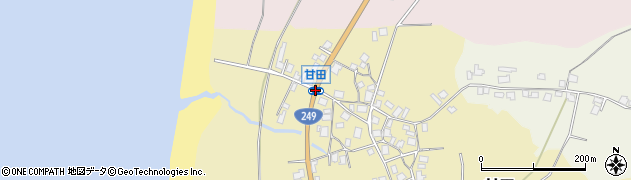 甘田周辺の地図