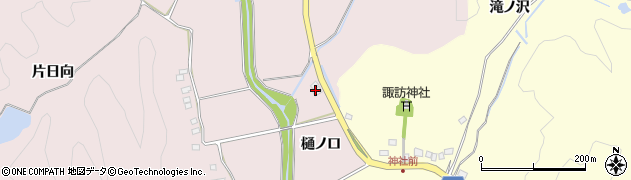 福島県いわき市渡辺町上釜戸（樋ノ口）周辺の地図