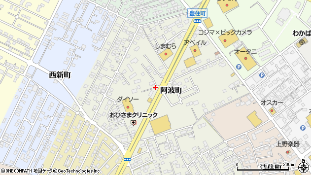 〒325-0073 栃木県那須塩原市阿波町の地図