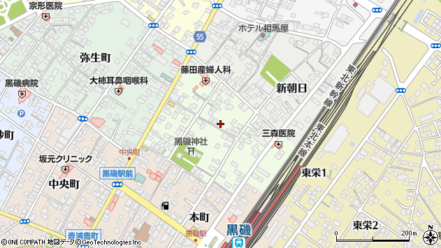 〒325-0055 栃木県那須塩原市宮町の地図