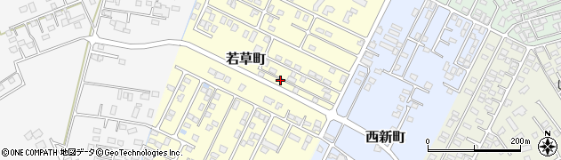 栃木県那須塩原市若草町周辺の地図