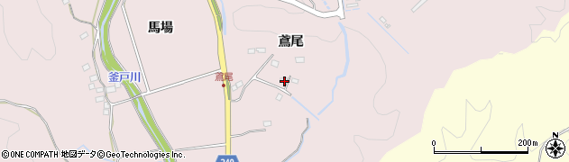 福島県いわき市渡辺町上釜戸鳶尾周辺の地図