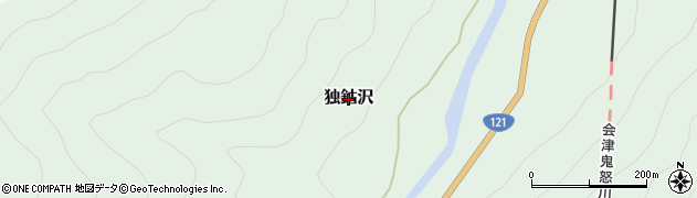 栃木県日光市独鈷沢周辺の地図