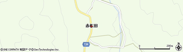 福島県いわき市田人町黒田（赤仁田）周辺の地図