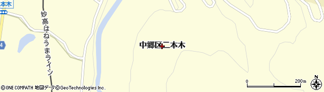 新潟県上越市中郷区二本木周辺の地図
