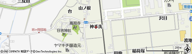 福島県いわき市常磐岩ケ岡町（神手洗）周辺の地図