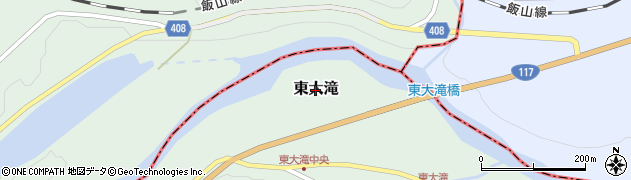 長野県野沢温泉村（下高井郡）東大滝周辺の地図