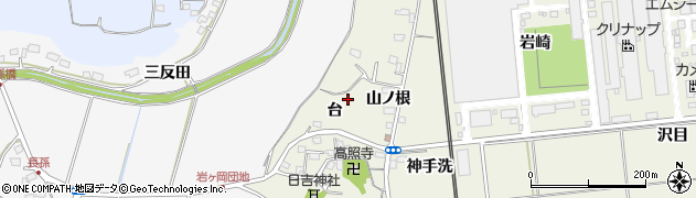 福島県いわき市常磐岩ケ岡町（台）周辺の地図