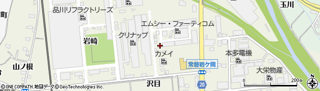 福島県いわき市常磐岩ケ岡町（沢目）周辺の地図