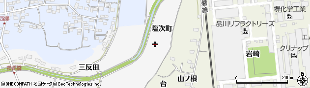 福島県いわき市常磐長孫町（塩次町）周辺の地図