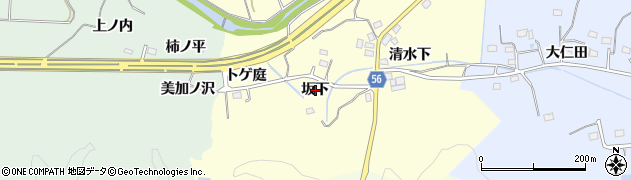 福島県いわき市常磐白鳥町（坂下）周辺の地図