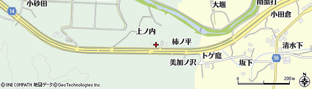 福島県いわき市常磐藤原町（上ノ内）周辺の地図