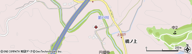 福島県いわき市渡辺町上釜戸（橋ノ上）周辺の地図