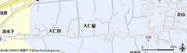 福島県いわき市常磐西郷町（大仁田）周辺の地図