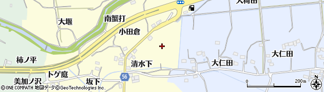 福島県いわき市常磐白鳥町（清水下）周辺の地図