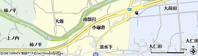 福島県いわき市常磐白鳥町小田倉周辺の地図