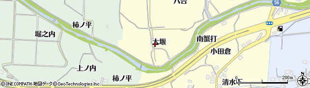 福島県いわき市常磐白鳥町（大堰）周辺の地図