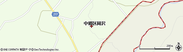 新潟県上越市中郷区岡沢周辺の地図