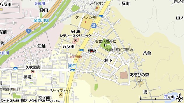〒971-8145 福島県いわき市鹿島町船戸の地図