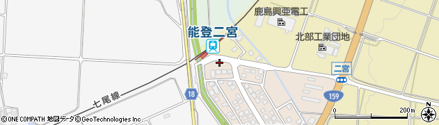 能登二宮駅周辺の地図