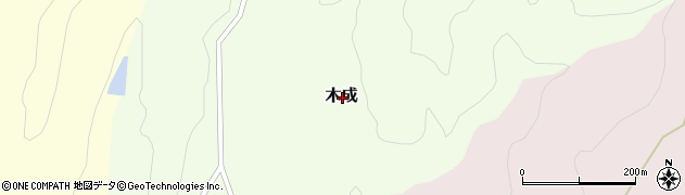新潟県妙高市木成周辺の地図